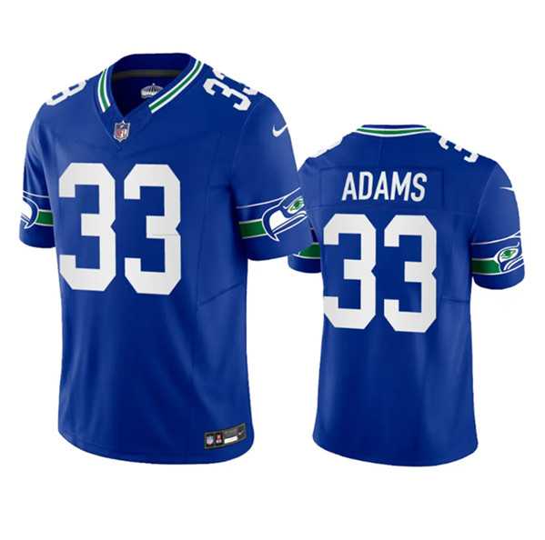 Men%27s Seattle Seahawks #33 Jamal Adams Royal 2023 F.U.S.E. Vapor Limited Throwback Stitched Jersey Dzhi->seattle seahawks->NFL Jersey